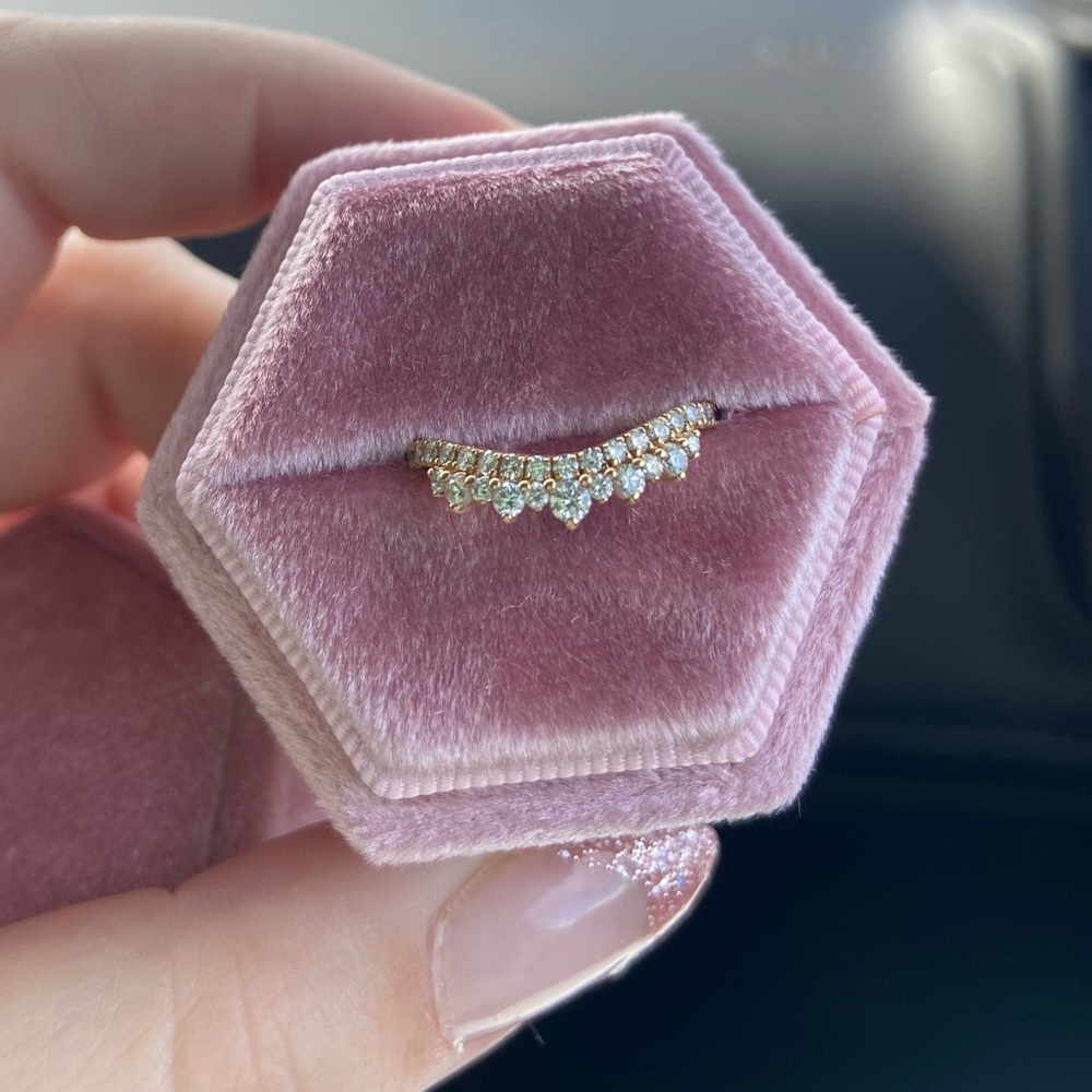 14k Tiara Crown Stacking Ring by Lamore